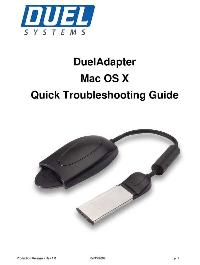 Duel Systems DuelAdapter Quick troubleshooting guide Duel Systems DuelAdapter Quick troubleshooting guide