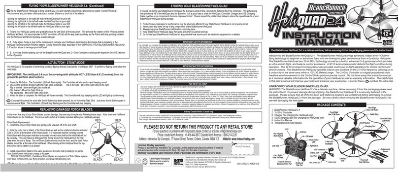 INTERACTIVE TOY CONCEPTS BladeRunner HeliQuad 2.4 User manual