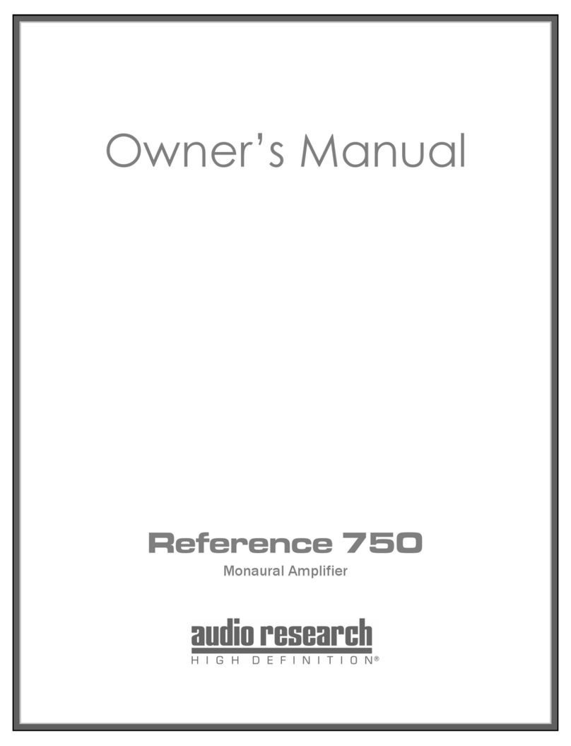 Audio Research Reference 750 User manual