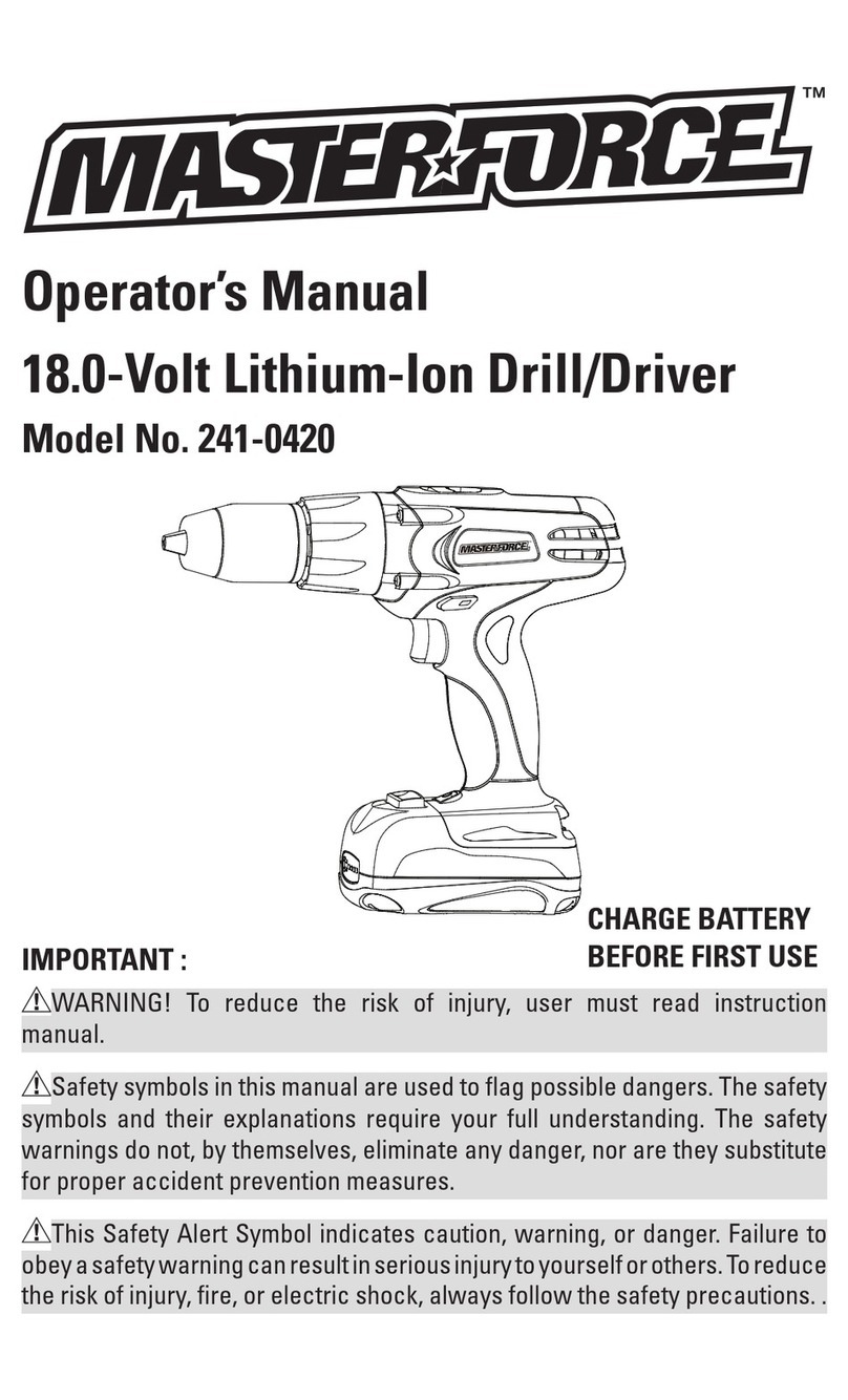 MasterForce 241-0420 Operator's manual