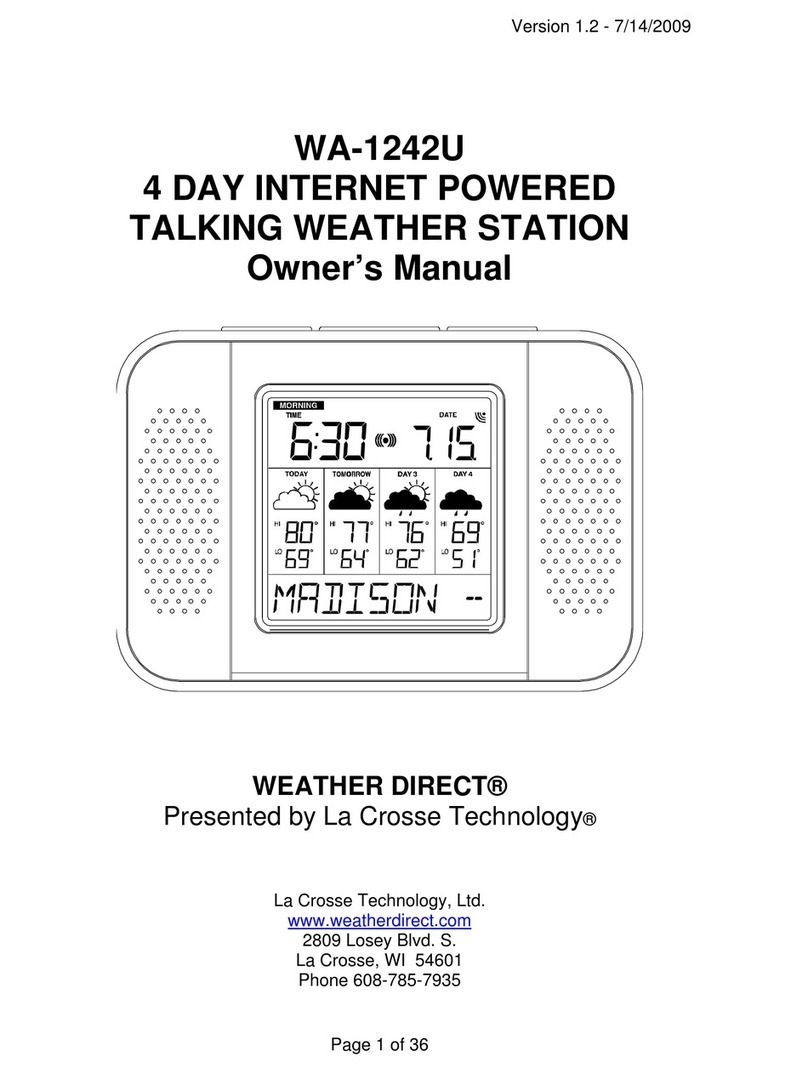 La Crosse Technology WEATHER DIRECT WA-1242U owner's manual