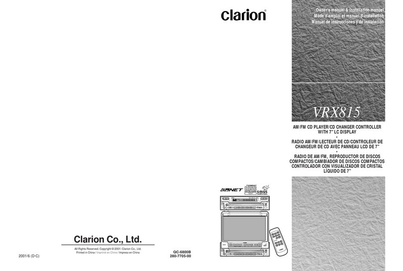 Clarion VRX815 user guide
