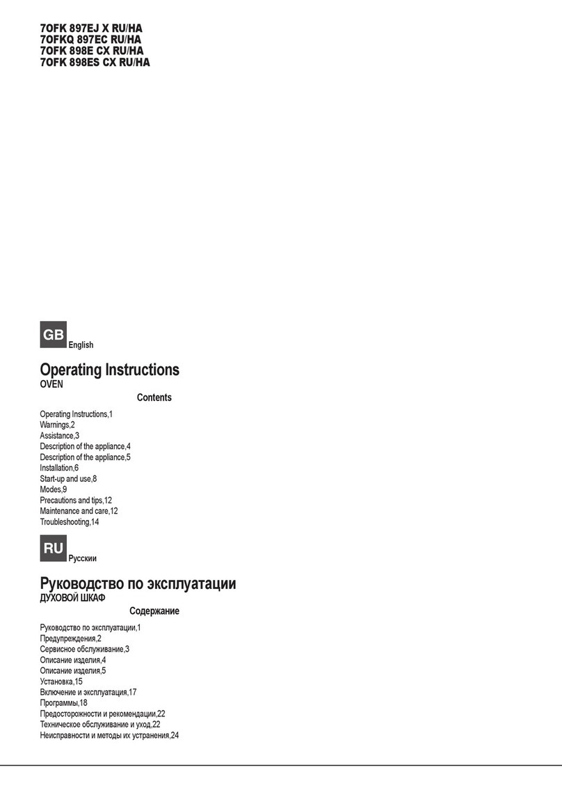 Ariston 7OFK 898ES CX RU/HA User manual