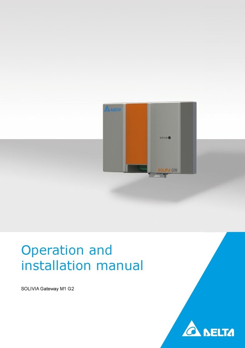 Delta Energy Systems SOLIVIA Gateway M1 G2 Operation and installation manual