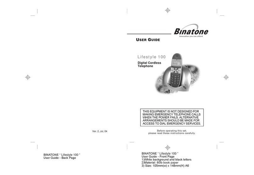 Binatone Lifestyle 100 User manual