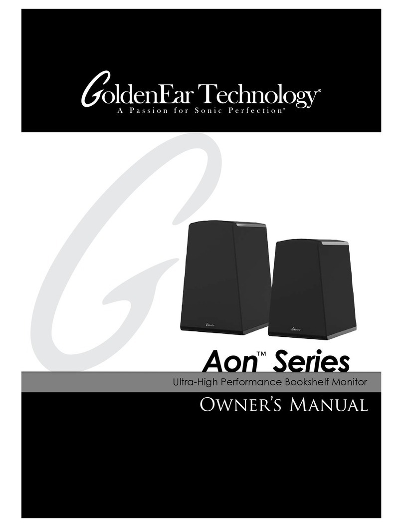 GoldenEar Technology Aon Series owner's manual