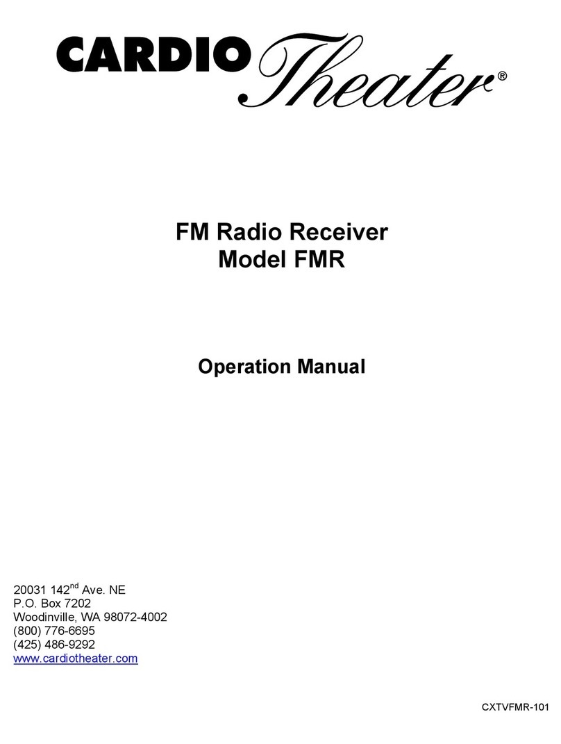 Cardio Theater FMR Operation manual