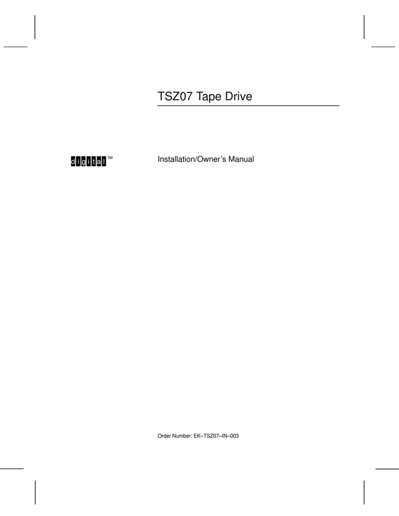 Digital Equipment TSZ07 Installation & owner's manual