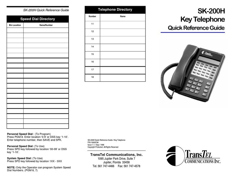 TransTel Communications SK-200H  User manual
