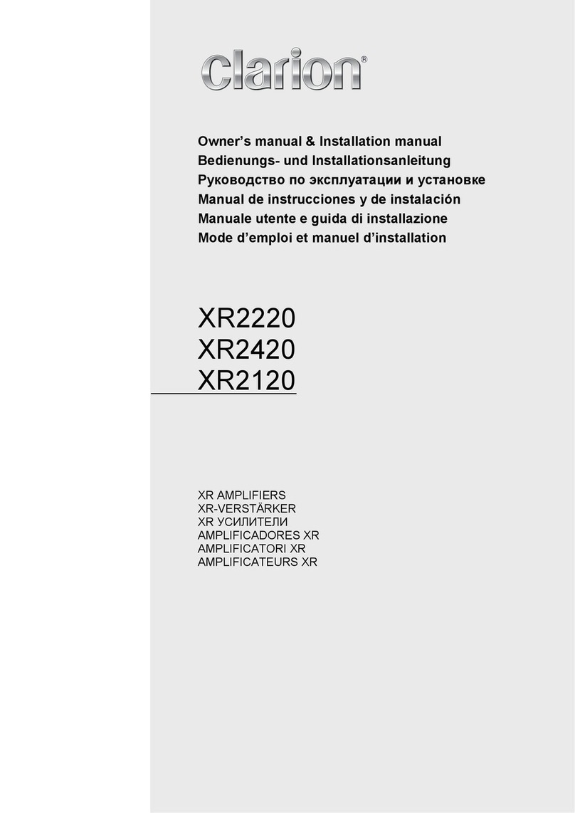 Clarion XR2220 User manual