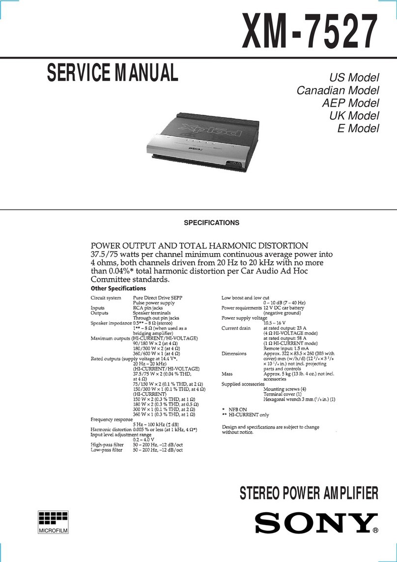 Sony XM-7527 X-Plod Service manual