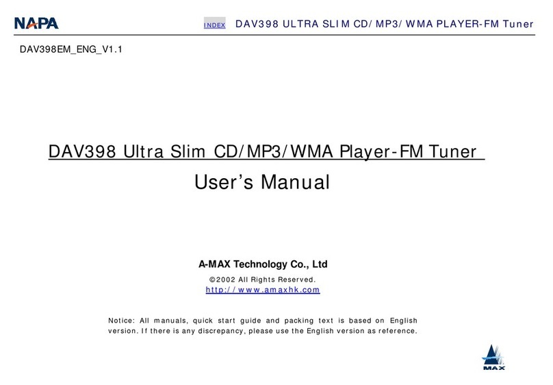 Napa DAV398 user manual