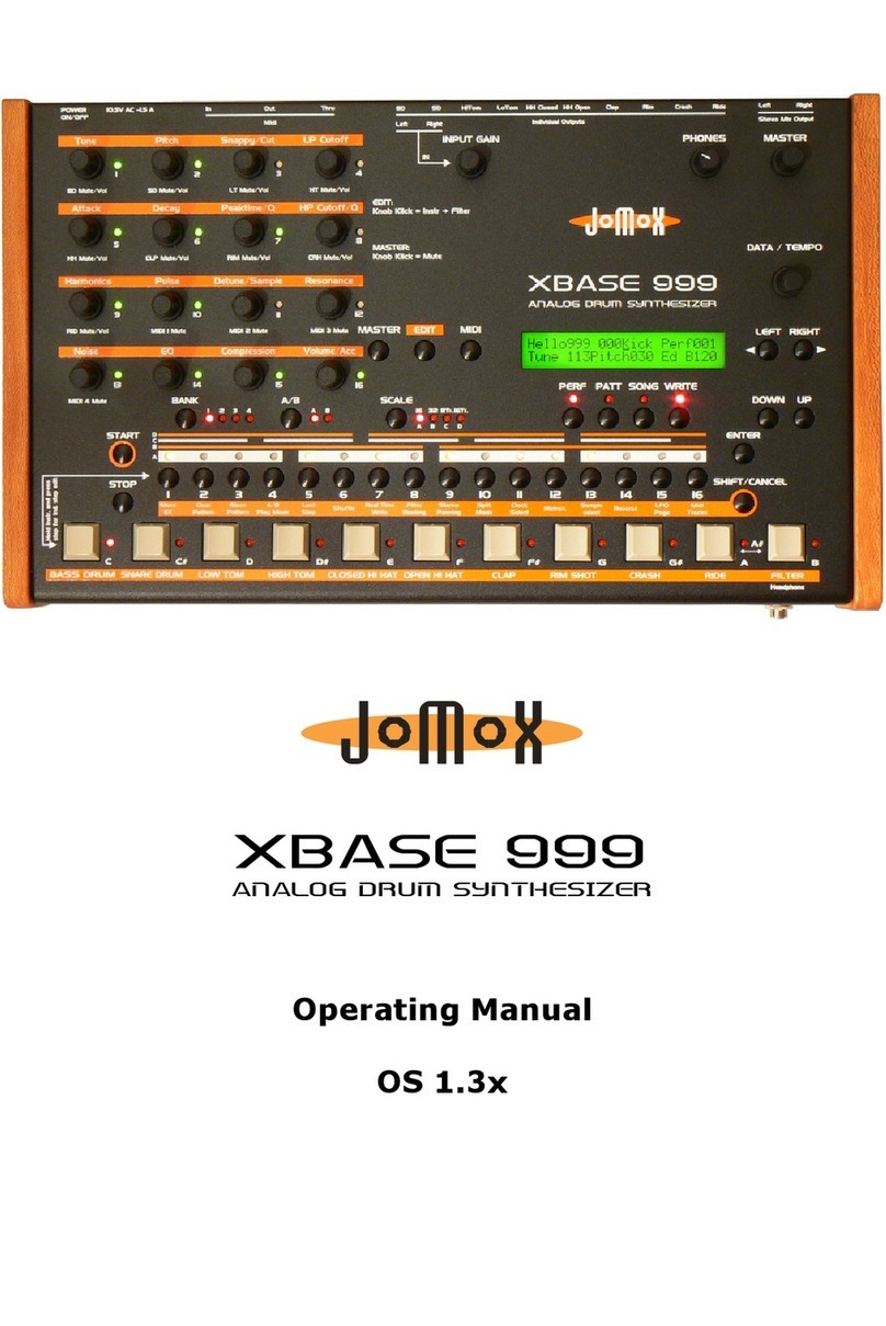 Jomox XBASE 999 User manual