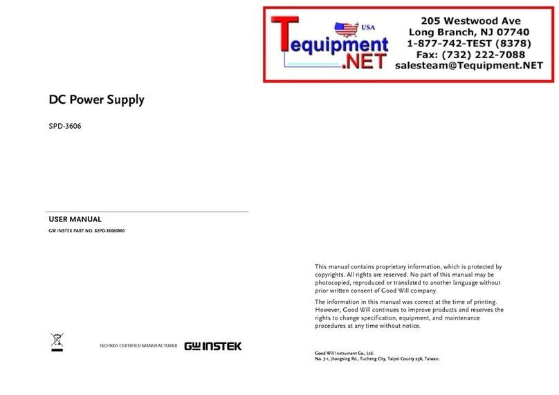 GW Instek SPD-3606 User manual GW Instek SPD-3606 User manual