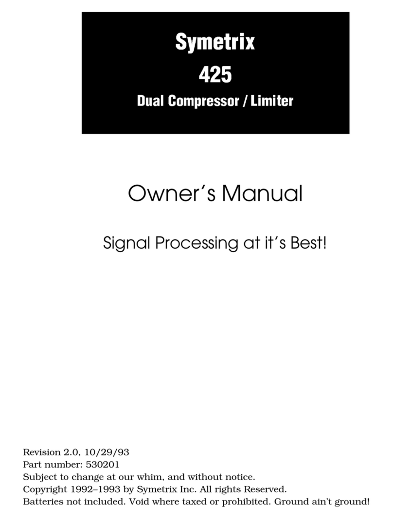 Symetrix 425 owner's manual