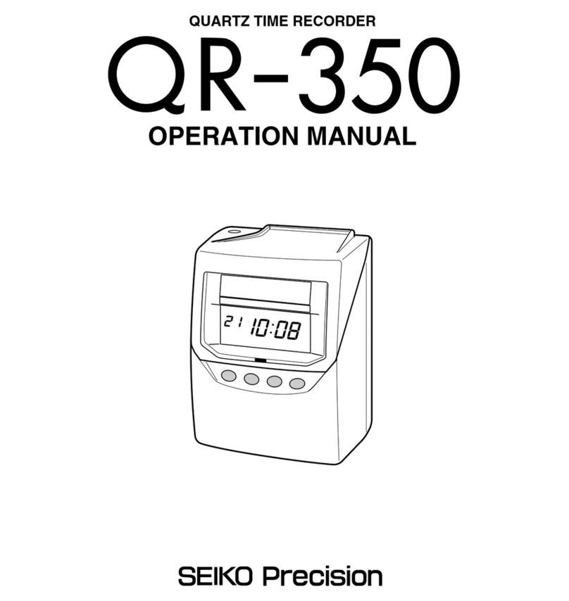 Seiko QR-350 User manual