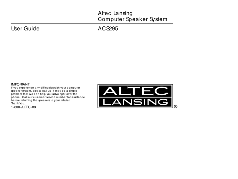 Altec Lansing ACS295 User manual