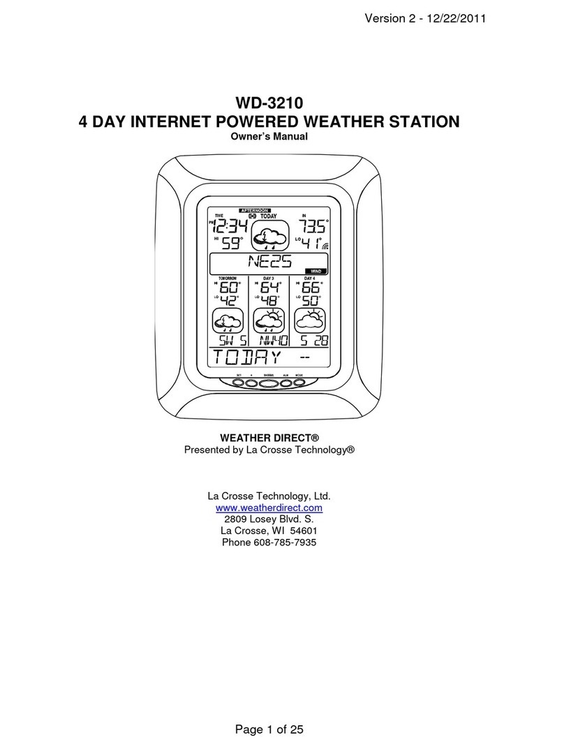 La Crosse WD-3210 owner's manual