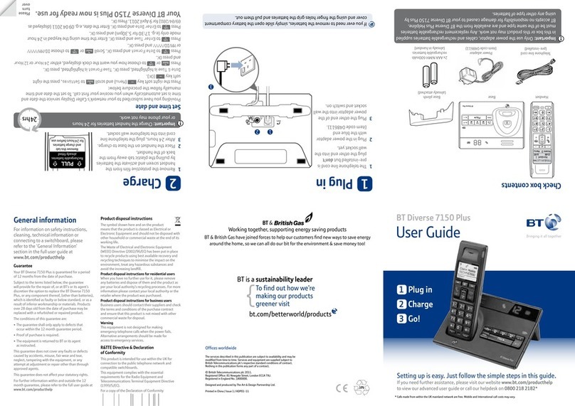 BT Diverse 7150 Plus User manual