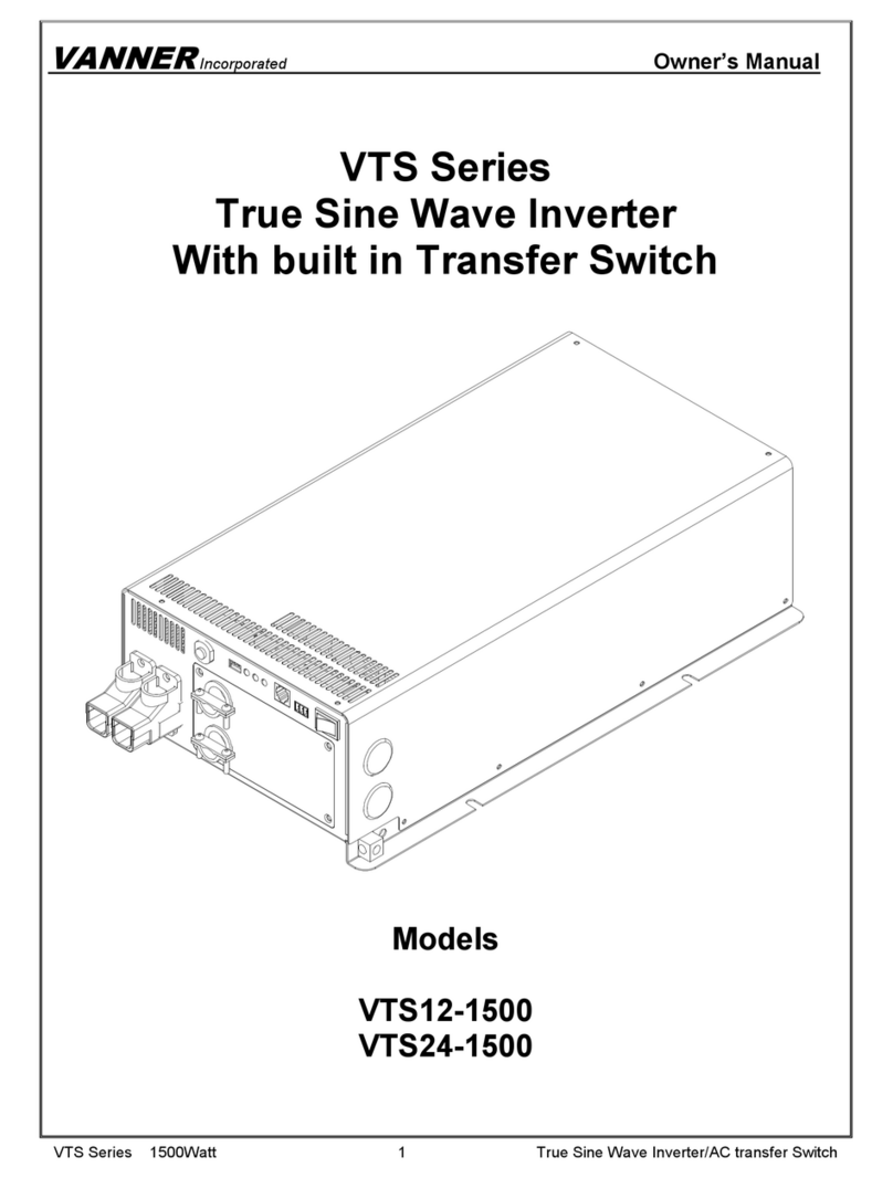 Vanner VTS12-1500 User manual