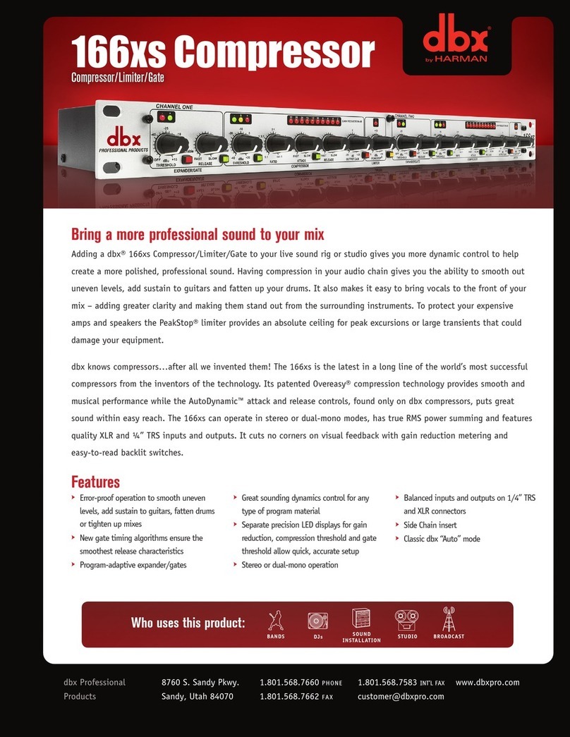 dbx 166xs User manual