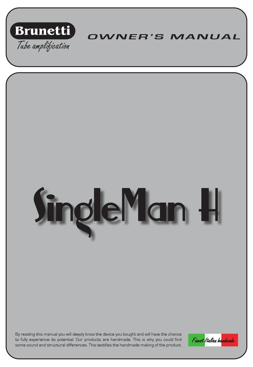 Brunetti Singleman H User manual Brunetti Singleman H User manual