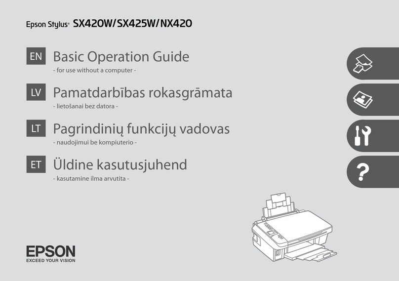 Epson Stylus SX420W Series Assembly instructions