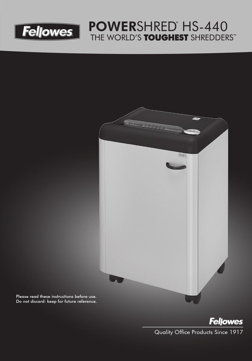 Fellowes POWERSHRED HS-440 Instructions before use