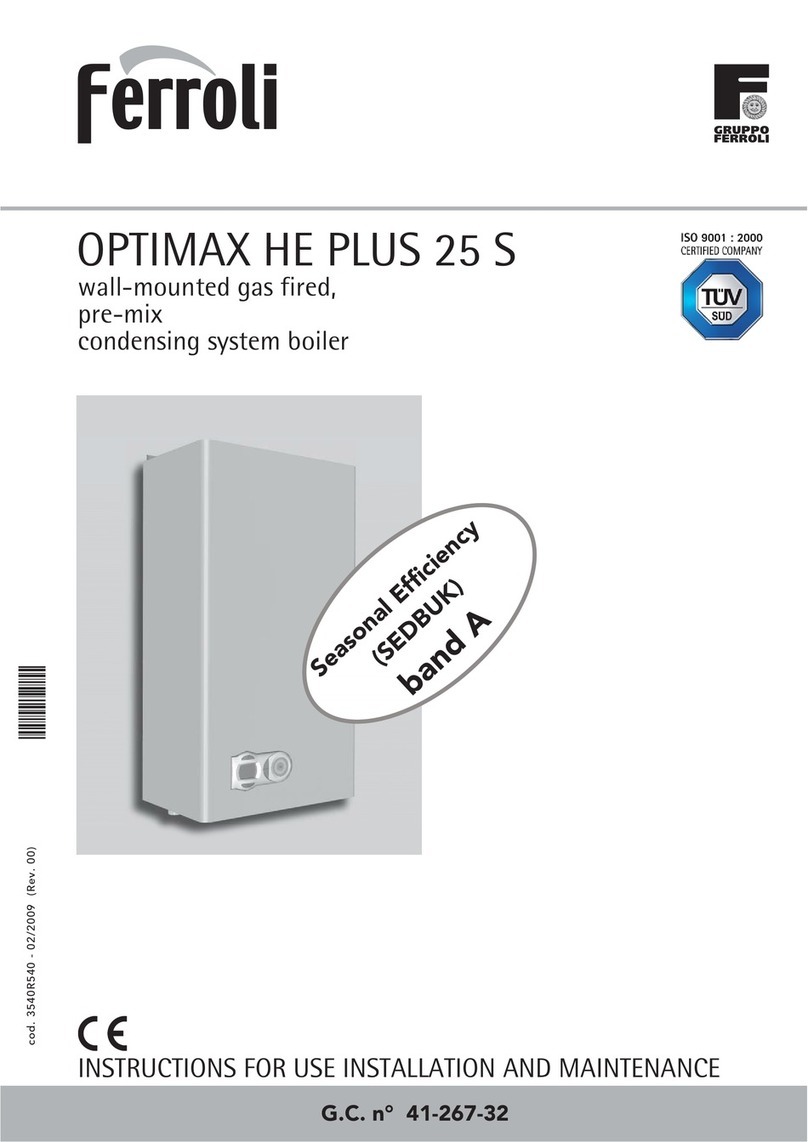 Ferroli OPTIMAX HE PLUS 25 S Troubleshooting guide
