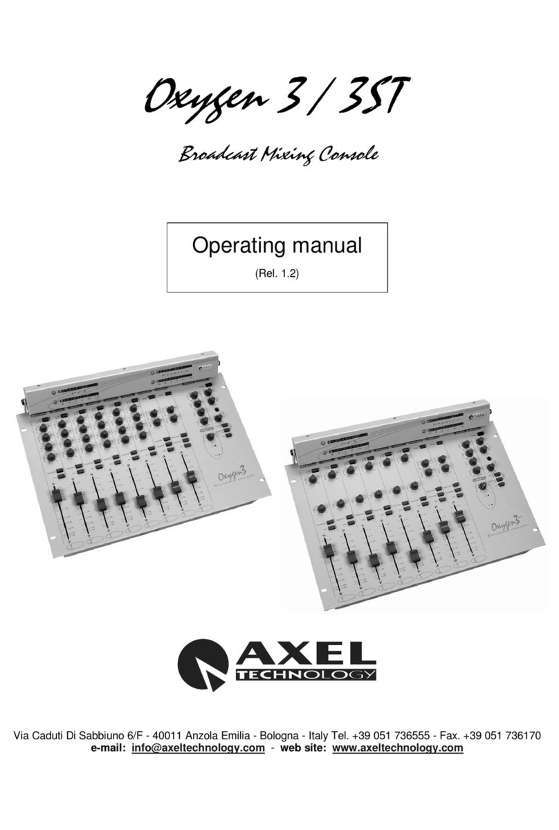 Axel Oxygen 3 operating manual
