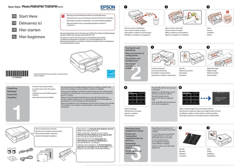 Epson Stylus PX810FW SERIES Start here