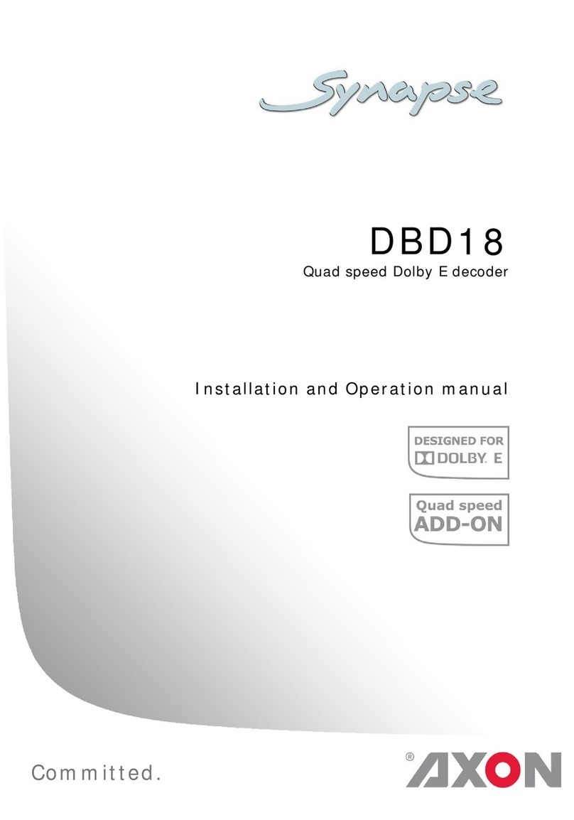 Axon Synapse DBD18 User manual