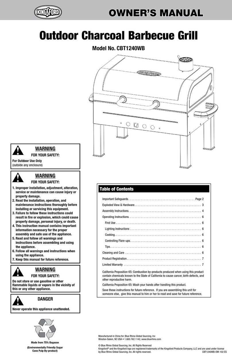 Kingsford CBT1240WB User manual