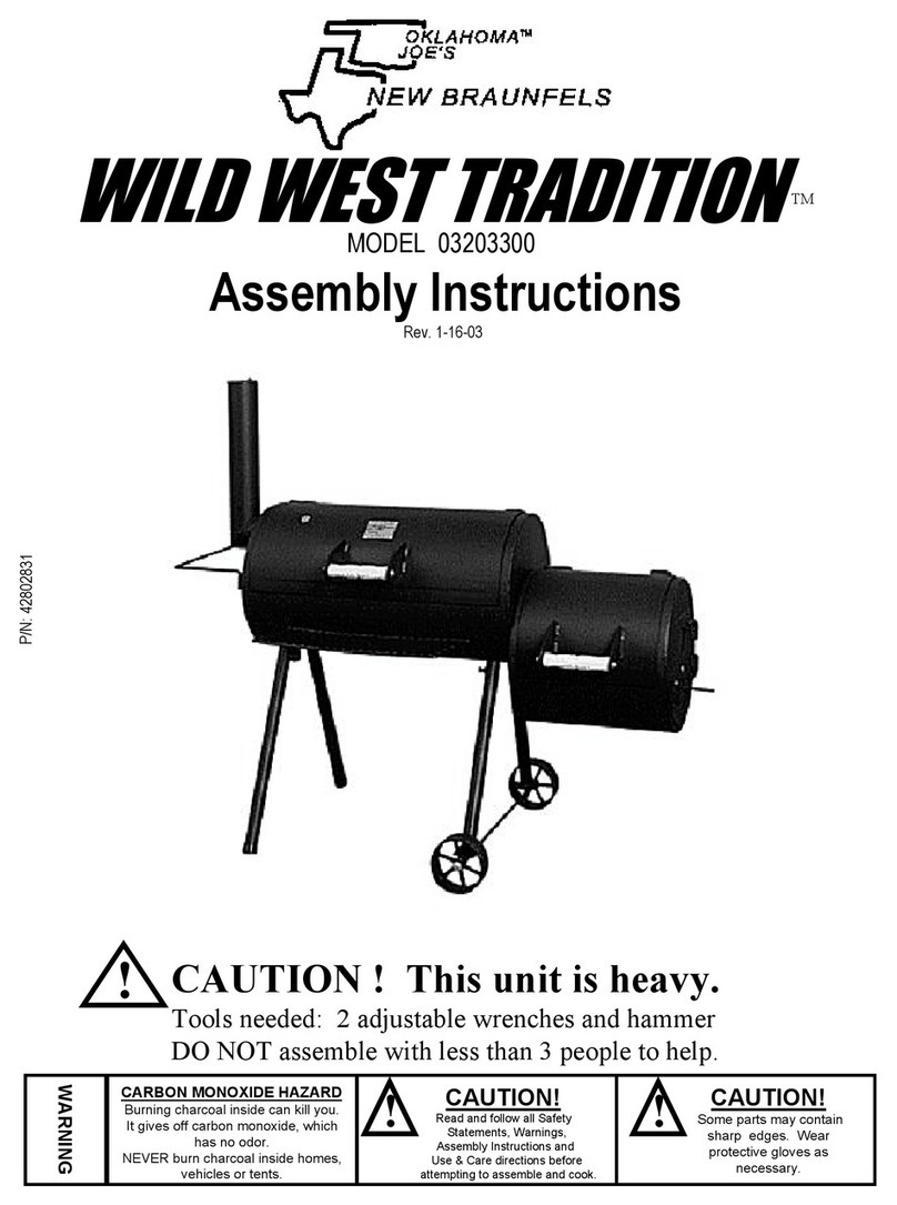 oklahoma joes WILD WEST TRADITION 03203300 Assembly instructions