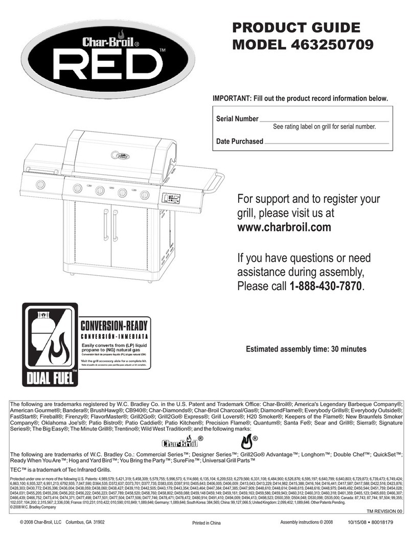 Char-Broil RED 463250709 Product guide