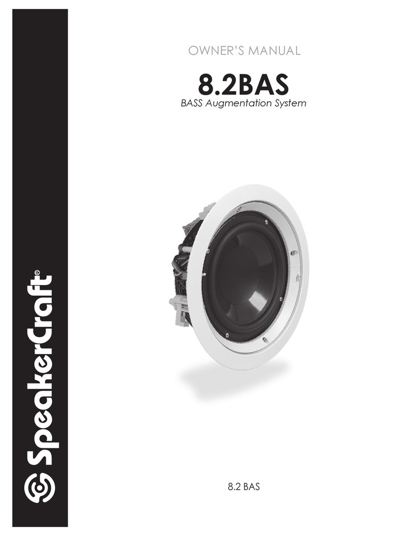 SpeakerCraft 8.2BAS User manual
