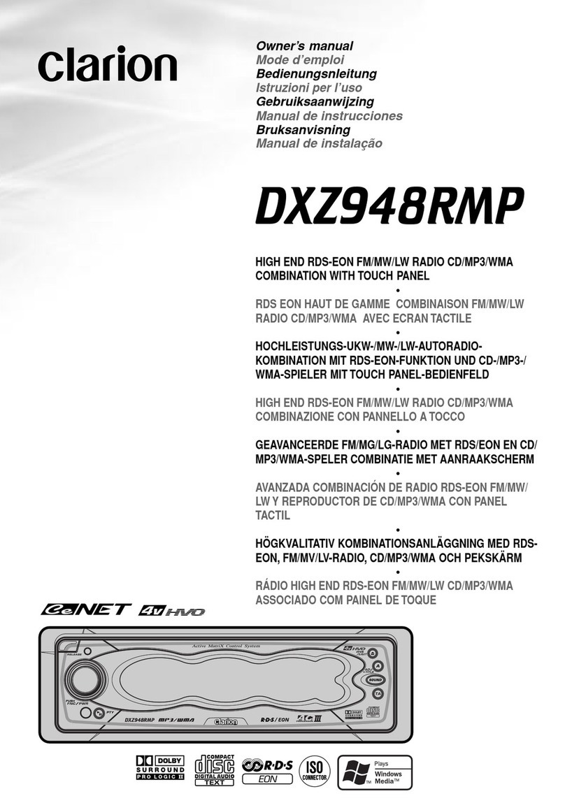 Clarion DXZ948RMP owner's manual
