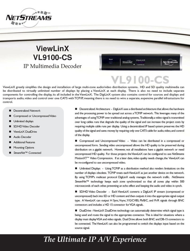 Netstreams ViewLinX VL9100-CS Specifications