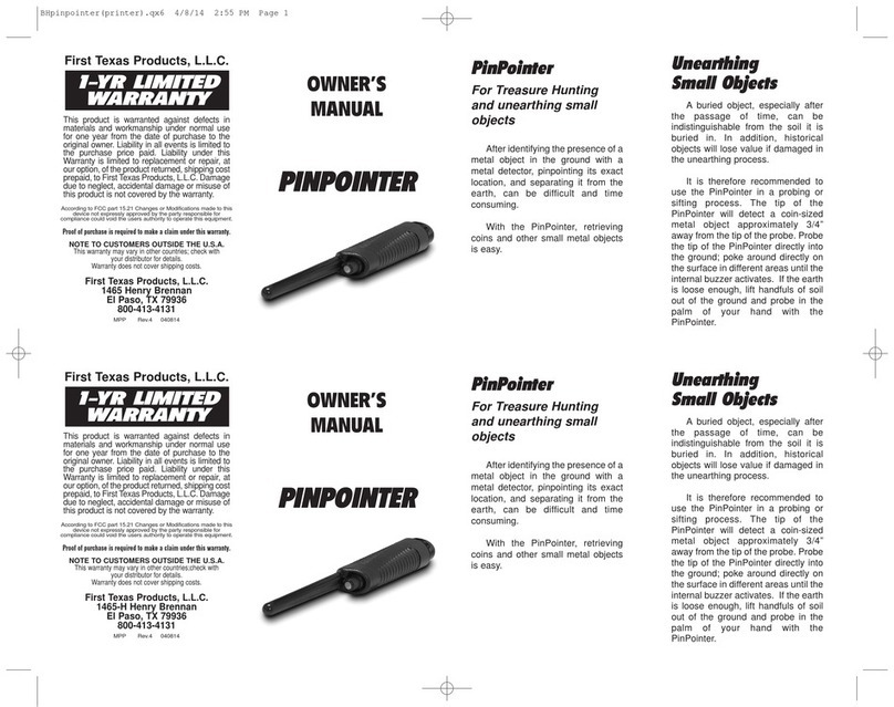 First Texas Products PINPOINTER User manual