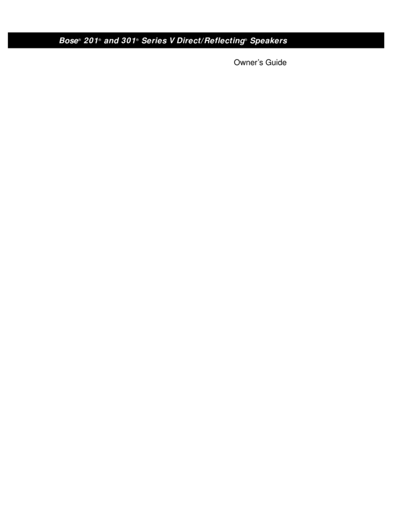 Bose 201 Series User manual