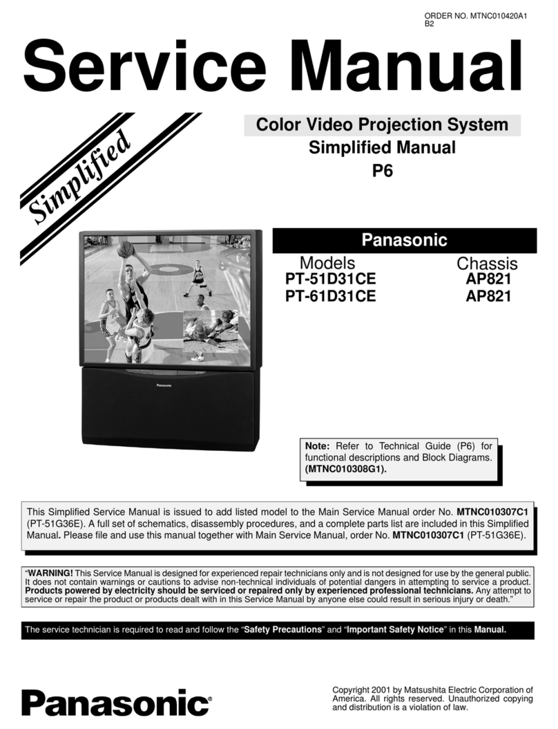 Panasonic PT-51D31CE Service manual