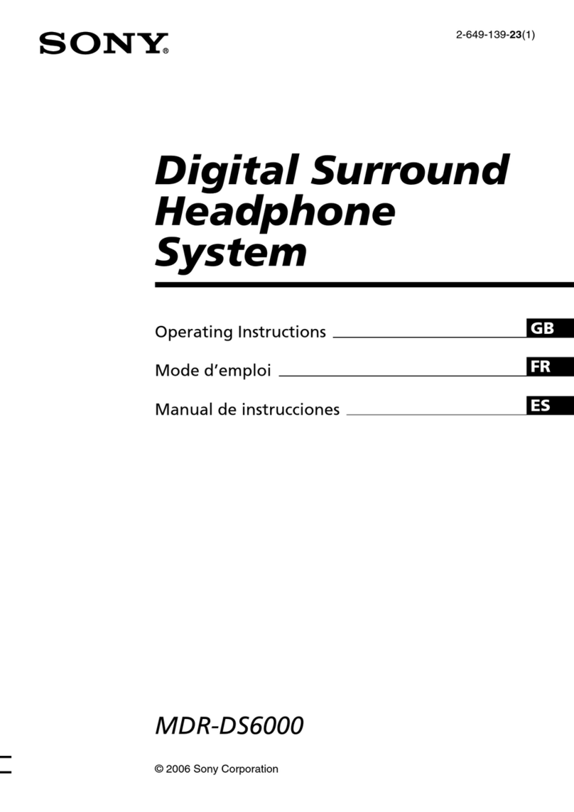 Sony MDR-DS6000 operating instructions