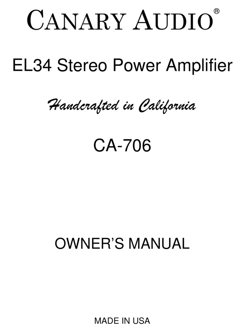 CANARY AUDIO EL34 owner's manual
