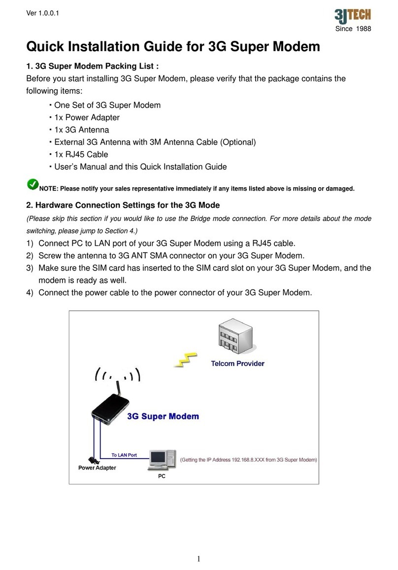 3Jtech 3G Super Quick installation guide