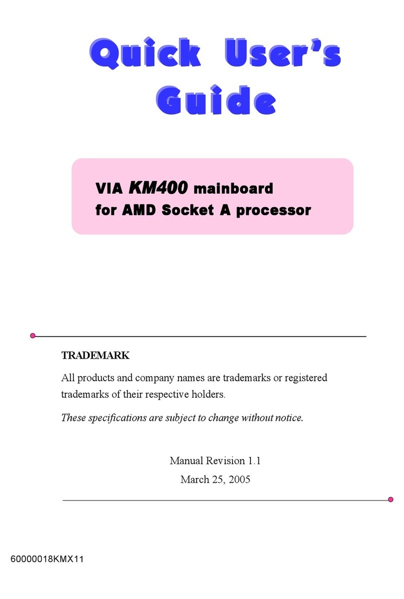 VIA Technologies KM400 Instruction manual