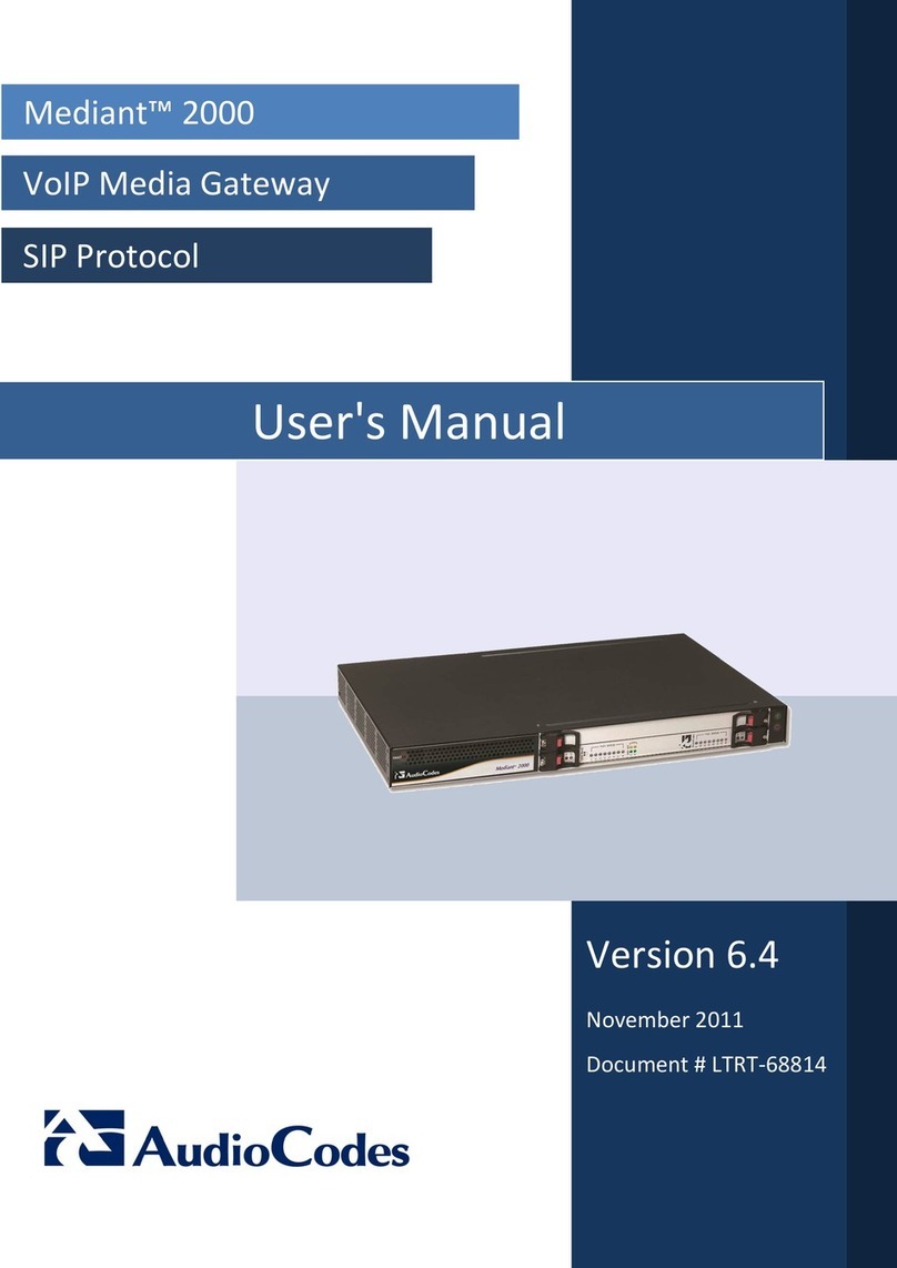 AudioCodes Mediant 2000 User manual