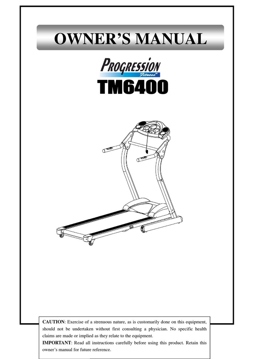 Progression Fitness TM6400 owner's manual