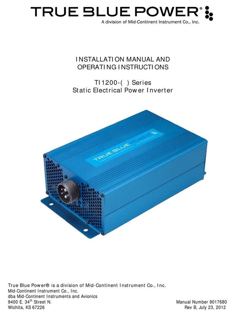 True blue power TI1200 Installation manual and operating instructions
