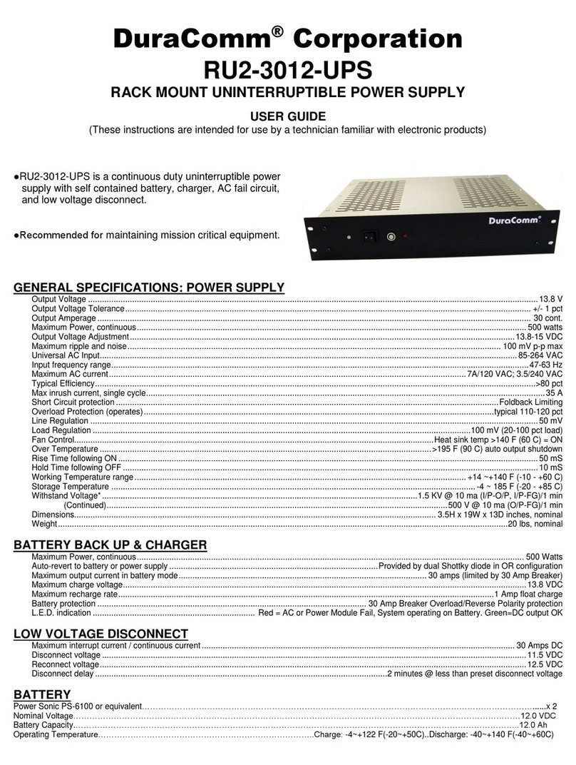 DuraComm RU2-3012-UPS user guide