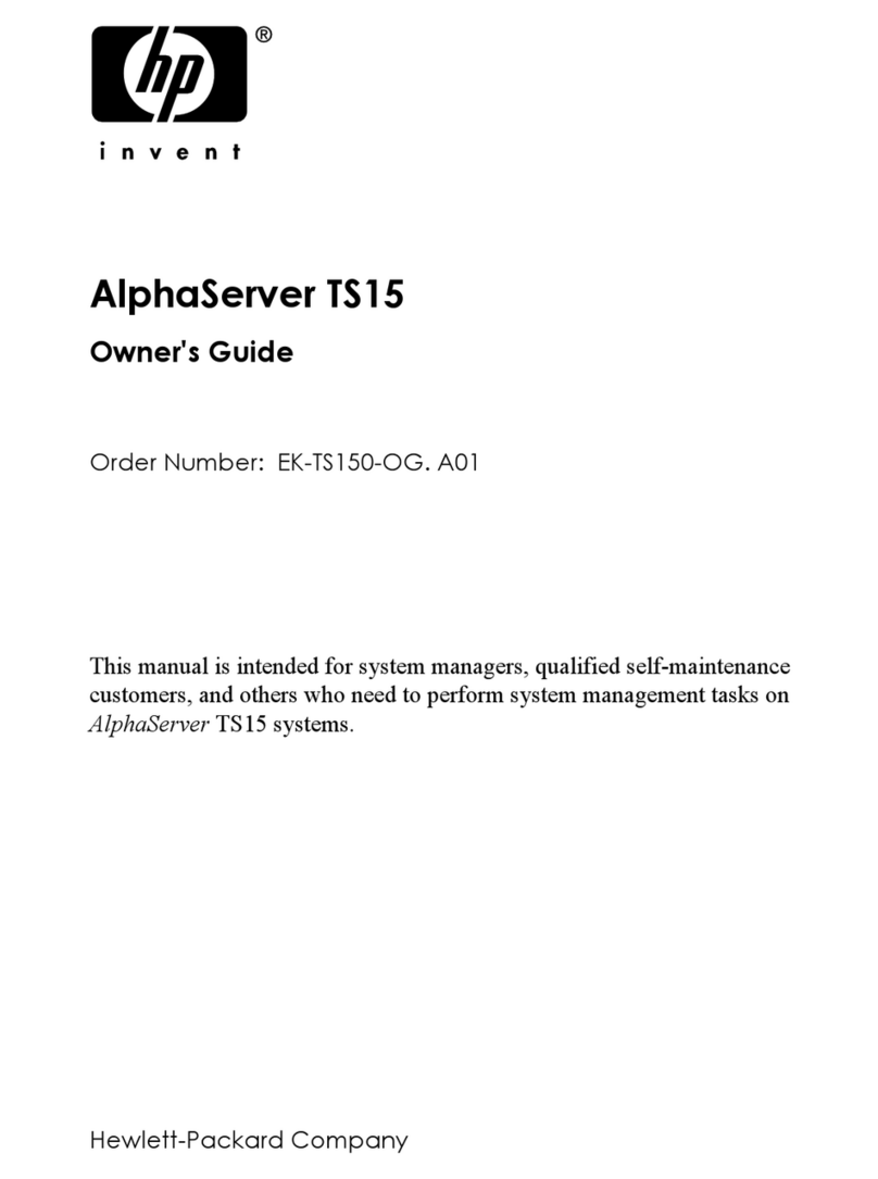 HP AlphaServer TS15 User manual